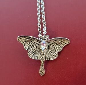 Silver Tone Butterfly Necklace Whimsical Jewelry Chain